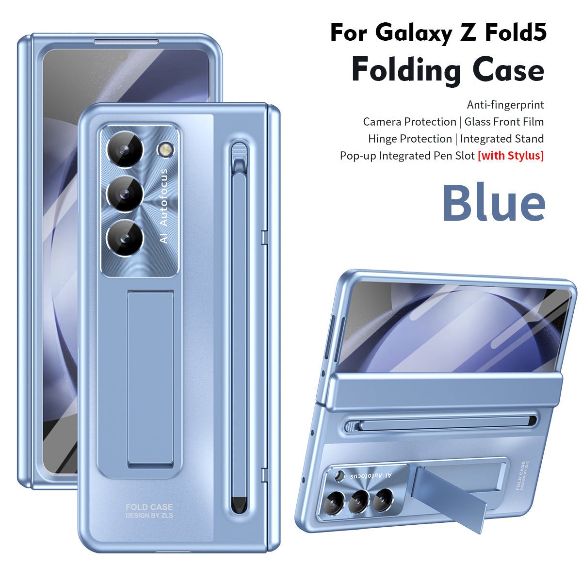 Armor Electroplated Anti - fall Protective Phone Case With Pen Tray Shell and Film For Galaxy Z Fold 7/6/5/4