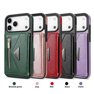 Casekis Crossbody Strap Leather Magnetic Wallet Phone Case Black