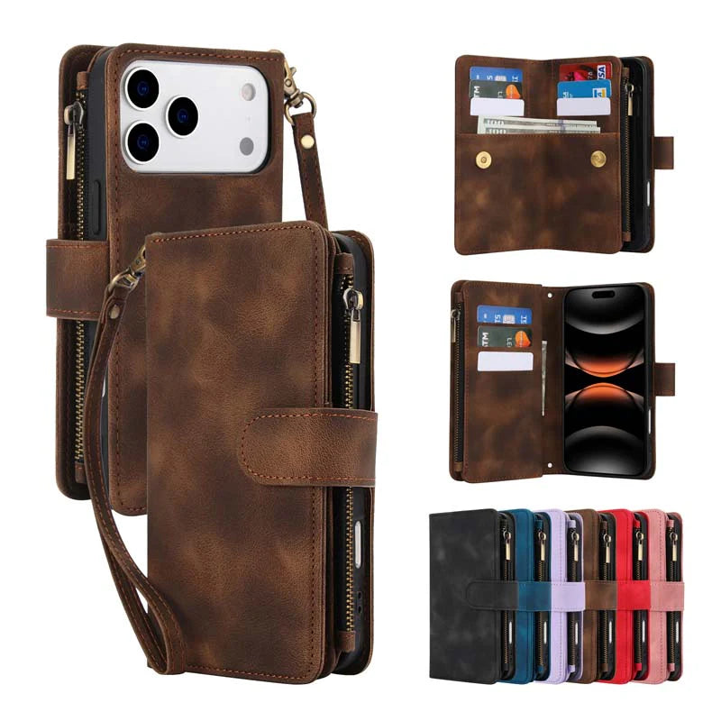 Casinghub iPhone Wallet Case with 9 Card Holder