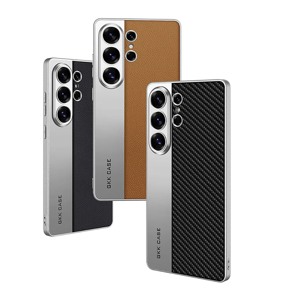 For Samsung Galaxy S26 S25 S24 Ultra Case Luxury Leather Phone Cover Case