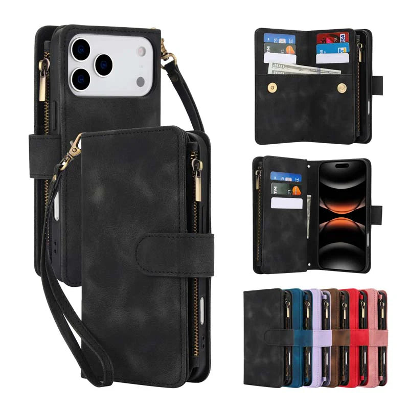 Casinghub iPhone Wallet Case with 9 Card Holder