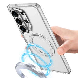 For Samsung Galaxy S26 Ultra Case with Rotating Stand clear Tpu case Camera Protection Tpu Cover