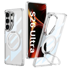 For Samsung Galaxy S26 Ultra Case with Rotating Stand clear Tpu case Camera Protection Tpu Cover