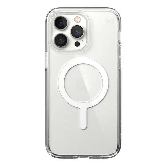 SPECK PRESIDIO PERFECT-CLEAR WHITE MAGSAFE IPHONE 14 PRO MAX / IPHONE 14 PRO / IPHONE 14 PLUS CASES